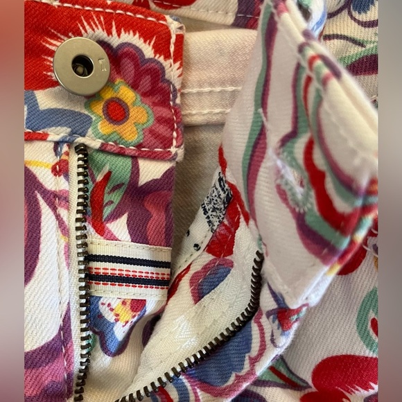 Anthropologie pilcro & the letterpress multicolored floral jeans 25 waist - Picture 3 of 6